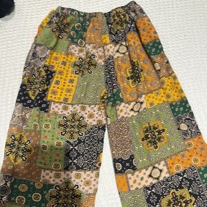 Nwot Colorful boho  Wide-Leg Pants